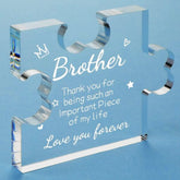 Brother Small Puzzle Acrylic Plaque